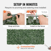 Ivy Privacy Fence, 990 x 2490 mm Artificial Green Wall Screen, Greenery Ivy Fence with Mesh Cloth Backing and V952-WLSRZZWQ1J391EPVKV0