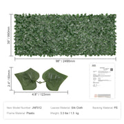 Ivy Privacy Fence, 990 x 2490 mm Artificial Green Wall Screen, Greenery Ivy Fence with Mesh Cloth Backing and V952-WLSRZZWQ1J391EPVKV0