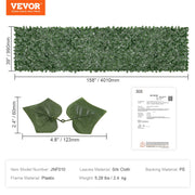 Ivy Privacy Fence, 39 x 158in Artificial Green Wall Screen, Greenery Ivy Fence with Mesh Cloth Backing and V952-WLSRZZWQ1J39NK3IBV0
