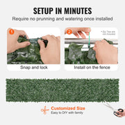 Ivy Privacy Fence, 39 x 198in Artificial Green Wall Screen, Greenery Ivy Fence with Mesh Cloth Backing and V952-WLSRZZWQ1J39XYXUPV0