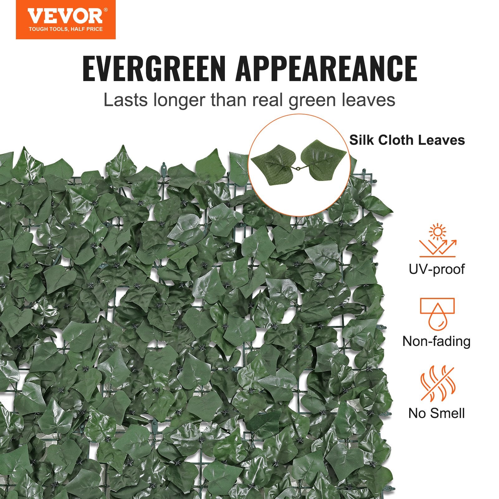Ivy Privacy Fence, 1500 x 2490 mm Artificial Green Wall Screen, Greenery Ivy Fence with Strengthened Joint, V952-WLSRZZWQ1J59OTT0SV0