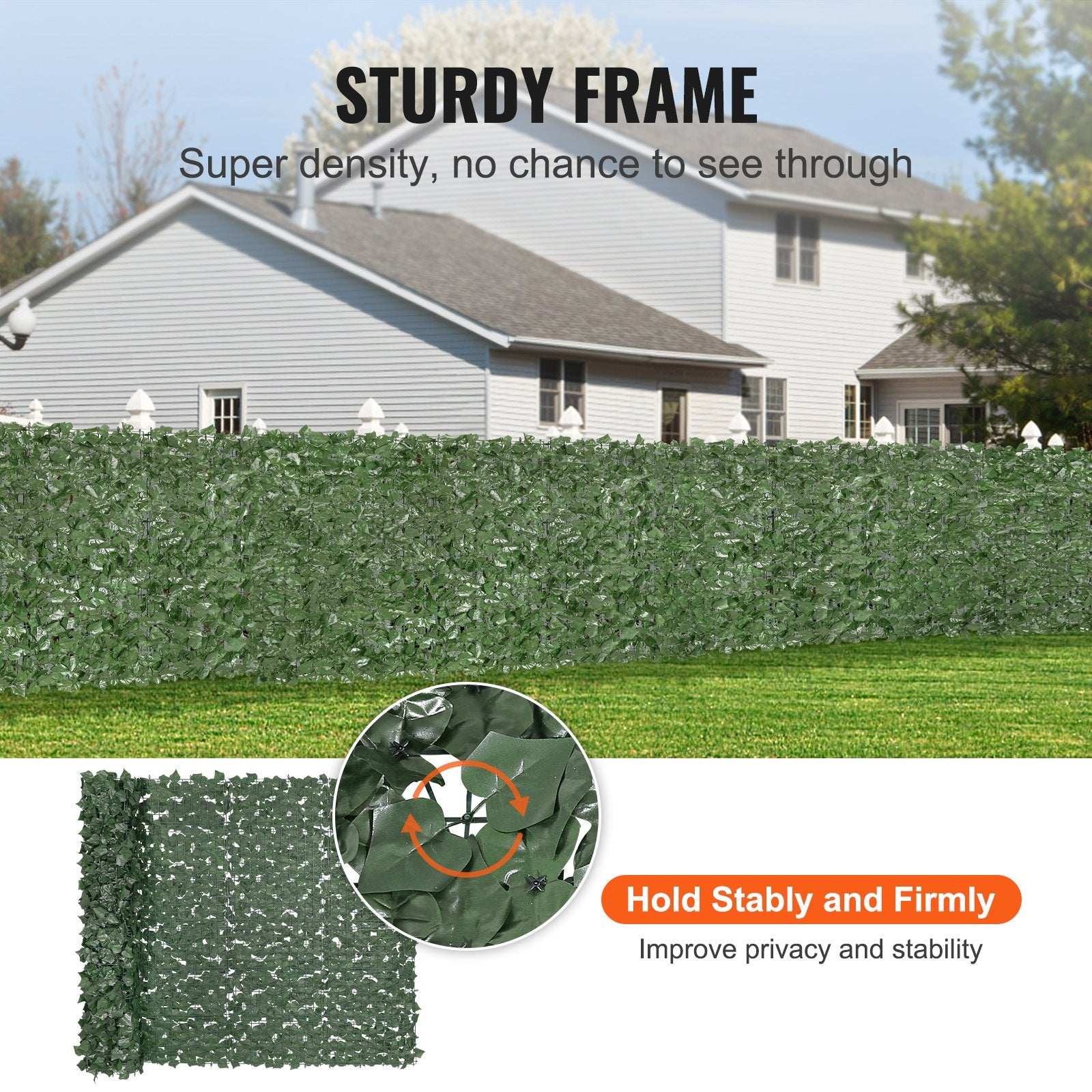Ivy Privacy Fence, 1500 x 2490 mm Artificial Green Wall Screen, Greenery Ivy Fence with Strengthened Joint, V952-WLSRZZWQ1J59OTT0SV0