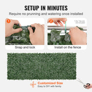 Ivy Privacy Fence, 59 x 158in Artificial Green Wall Screen, Greenery Ivy Fence w/ Mesh Cloth Backing and V952-WLSRZZWQ1J59PISG2V0