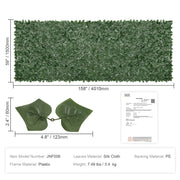 Ivy Privacy Fence, 59 x 158in Artificial Green Wall Screen, Greenery Ivy Fence w/ Mesh Cloth Backing and V952-WLSRZZWQ1J59PISG2V0