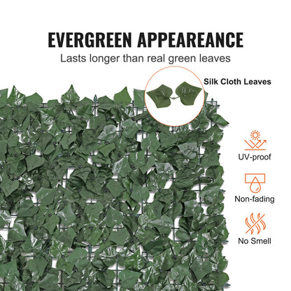 Ivy Privacy Fence, 2440 x 1830 mm Artificial Green Wall Screen, Greenery Ivy Fence with Strengthened Joint, V952-WLSRZZWQ1J96DMACJV0