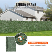 Ivy Privacy Fence, 2440 x 1830 mm Artificial Green Wall Screen, Greenery Ivy Fence with Strengthened Joint, V952-WLSRZZWQ1J96DMACJV0