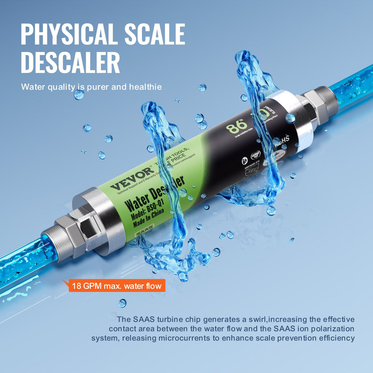 Whole House Salt Free Descaler Physical Scale Descaler System SAAS Alloy V952-WLSWYRSQOZAZN3C93V0