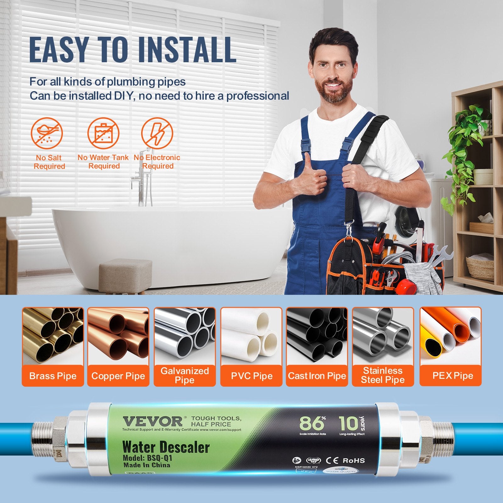 Whole House Salt Free Descaler Physical Scale Descaler System SAAS Alloy V952-WLSWYRSQOZAZN3C93V0