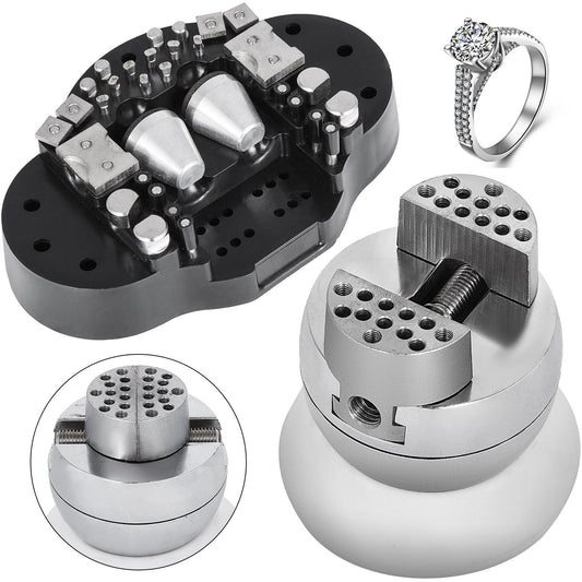Ball Vise, 3" Engraving Setting Tool, 360 degrees Rotation Engraving Block Vise, 30 PCS Attachment Jewelry V952-WNXZSZGRS3YC00001V0