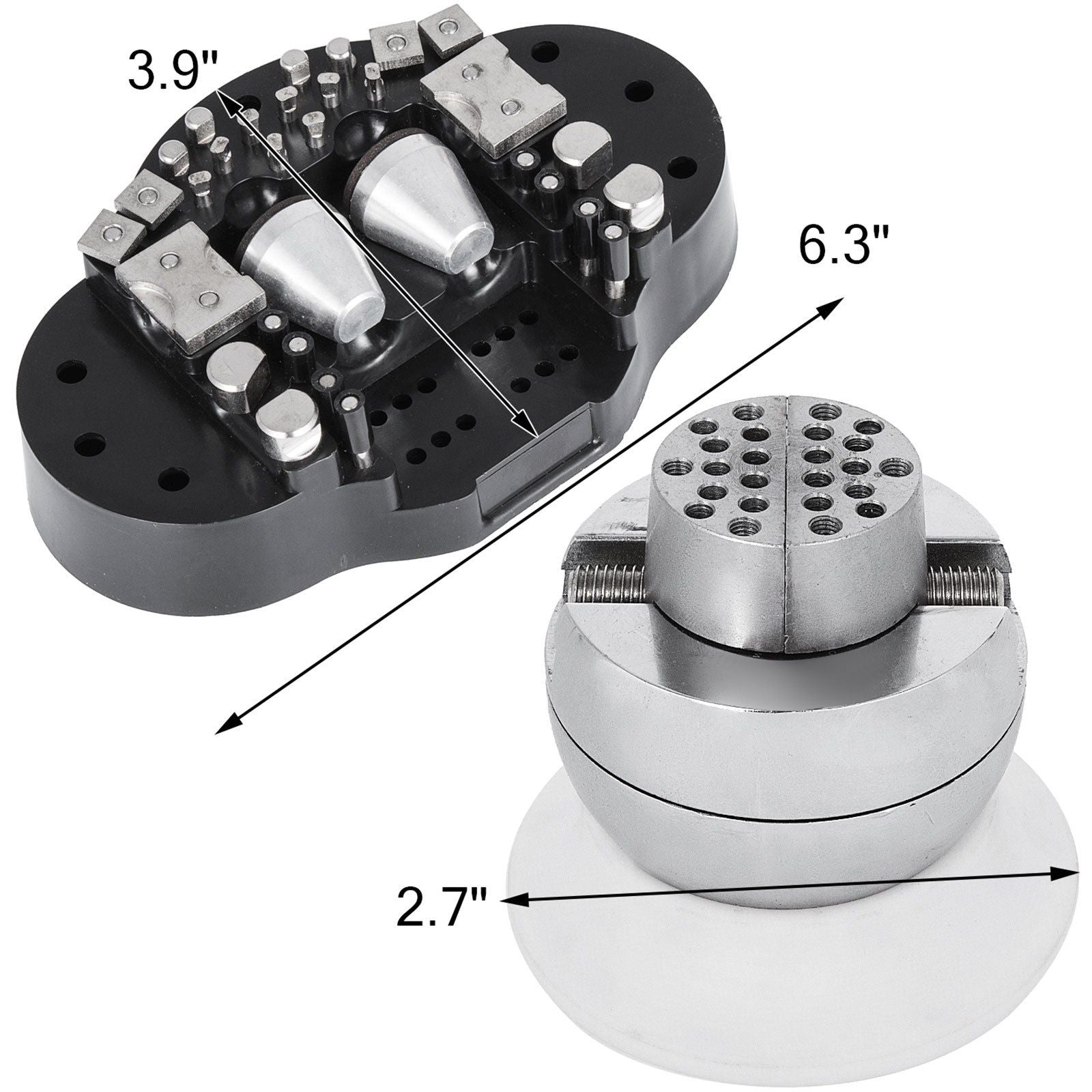 Ball Vise, 3" Engraving Setting Tool, 360 degrees Rotation Engraving Block Vise, 30 PCS Attachment Jewelry V952-WNXZSZGRS3YC00001V0