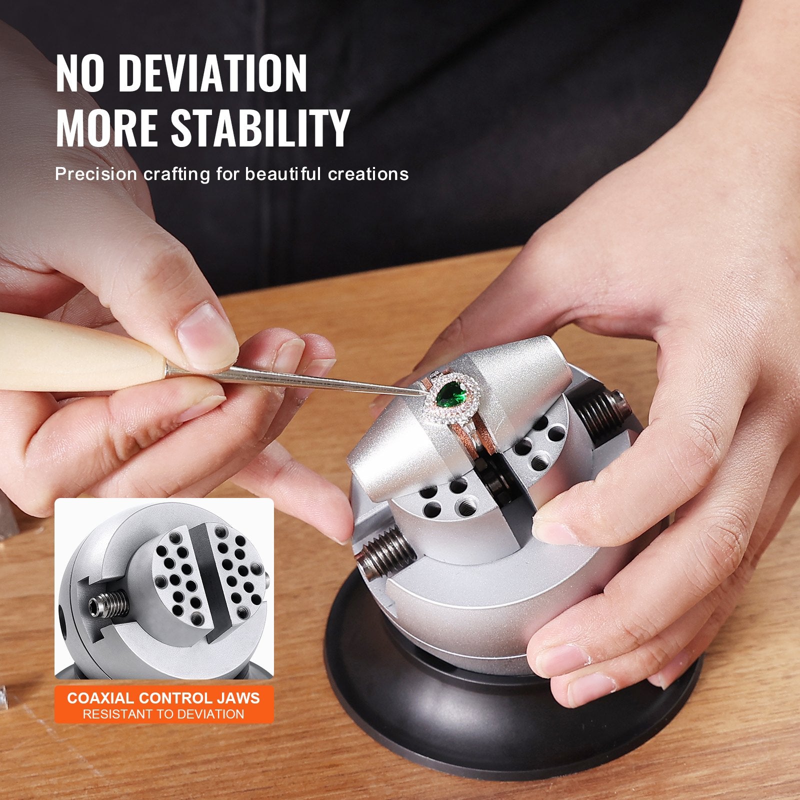 Ball Vise, 3" Engraving Setting Tool, 360 degrees Rotation Engraving Block Vise, 70 PCS Attachment Jewelry V952-WNXZSZYHDGHJVF0K9V0