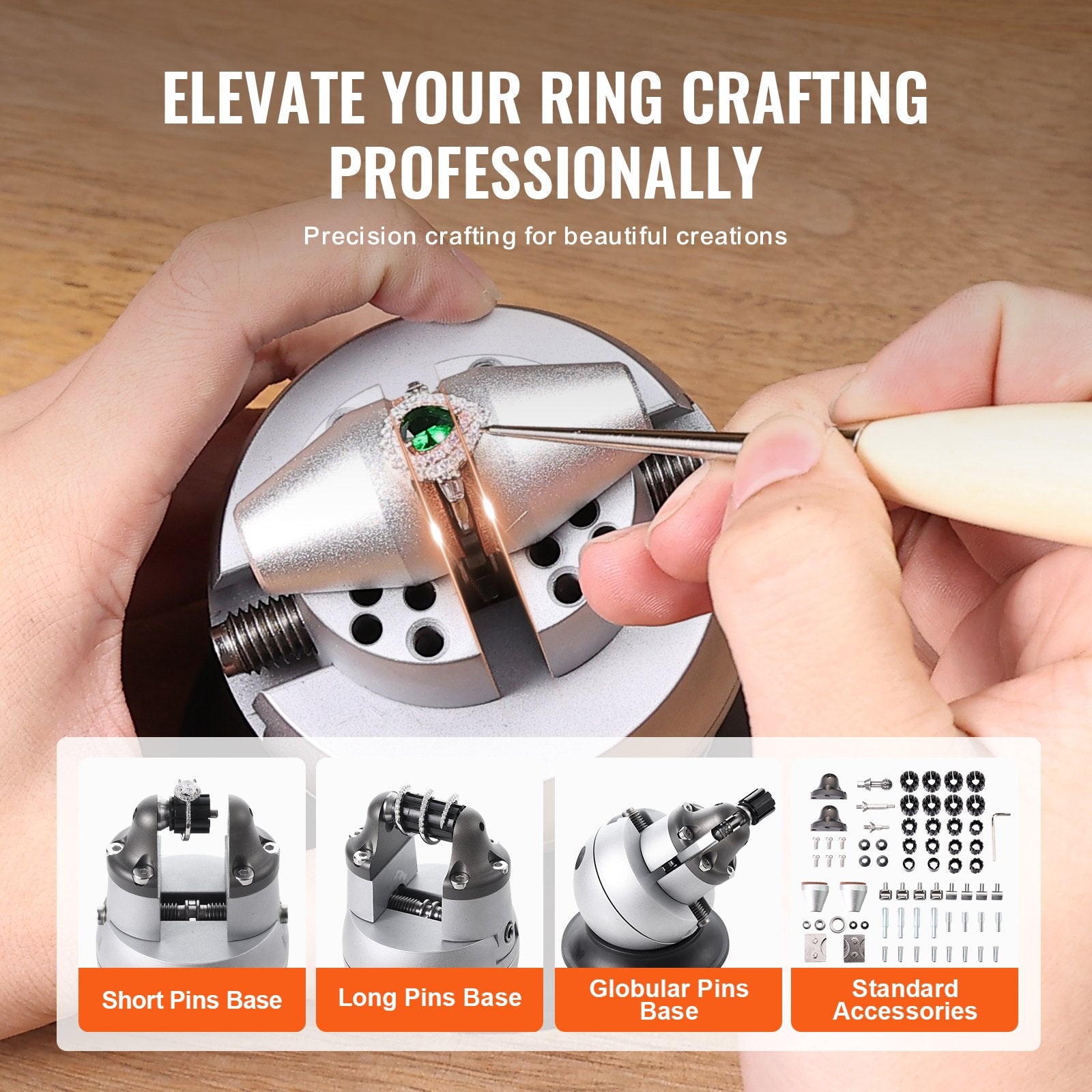 Ball Vise, 3" Engraving Setting Tool, 360 degrees Rotation Engraving Block Vise, 70 PCS Attachment Jewelry V952-WNXZSZYHDGHJVF0K9V0
