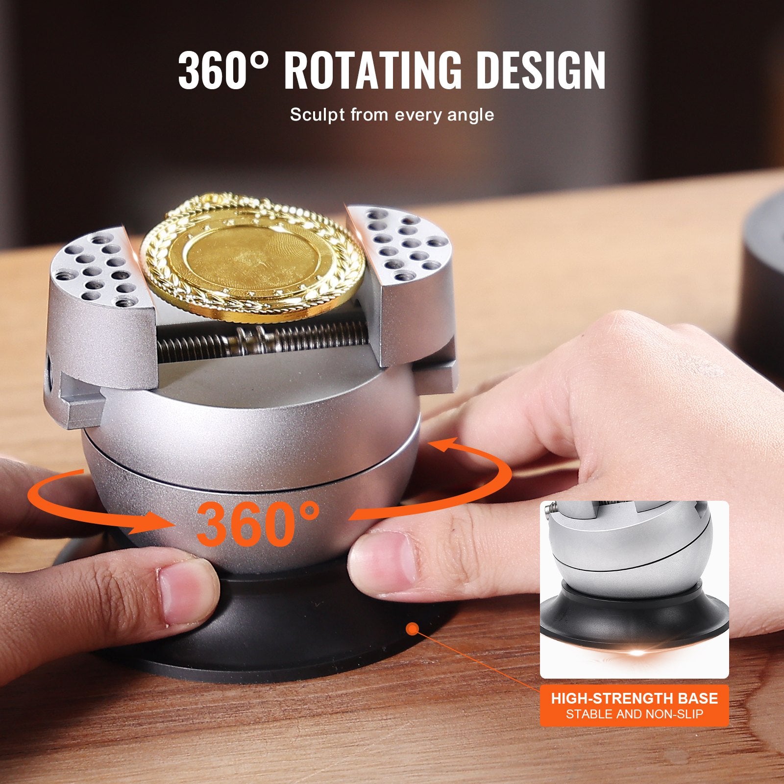 Ball Vise, 3" Engraving Setting Tool, 360 degrees Rotation Engraving Block Vise, 70 PCS Attachment Jewelry V952-WNXZSZYHDGHJVF0K9V0