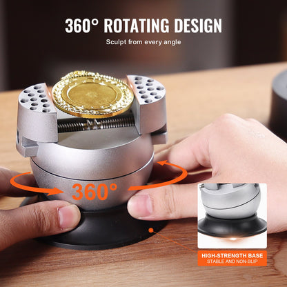 Ball Vise, 3" Engraving Setting Tool, 360 degrees Rotation Engraving Block Vise, 70 PCS Attachment Jewelry V952-WNXZSZYHDGHJVF0K9V0