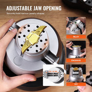 Ball Vise, 5" Engraving Setting Tool, 360 degrees Rotation Engraving Block Vise, 35 PCS Attachment Jewelry V952-WNXZSZYHDGW337TS8V0