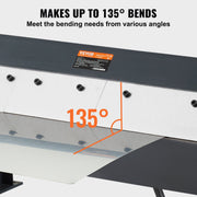Box and Pan Brake, 610 +/- 10 mm, 0-130 Degrees Sheet Metal Bending Brake, Portable Metal Bender with 20 V952-WQZDQ24YC20GZ75I8V0