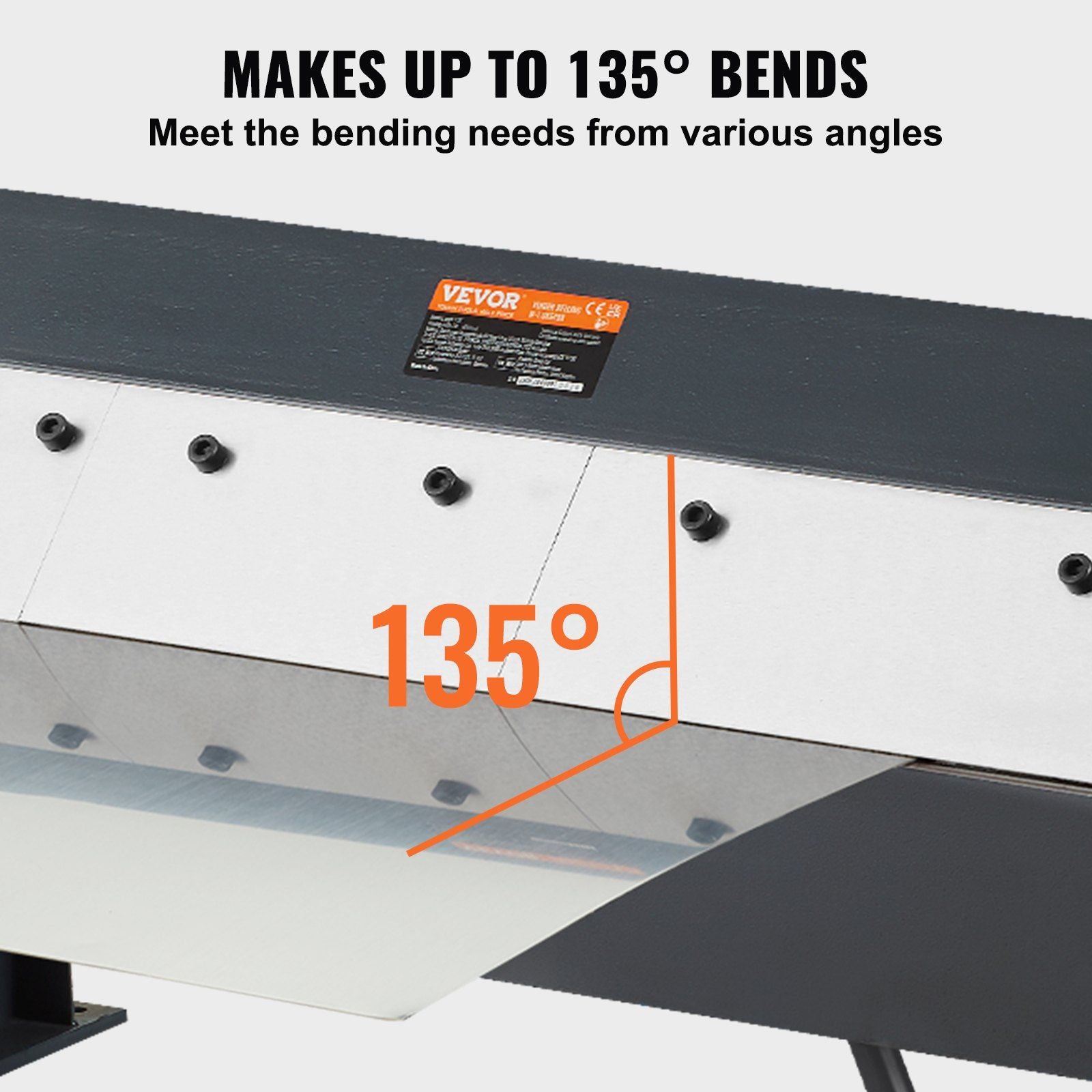 Box and Pan Brake, 610 +/- 10 mm, 0-130 Degrees Sheet Metal Bending Brake, Portable Metal Bender with 20 V952-WQZDQ24YC20GZ75I8V0