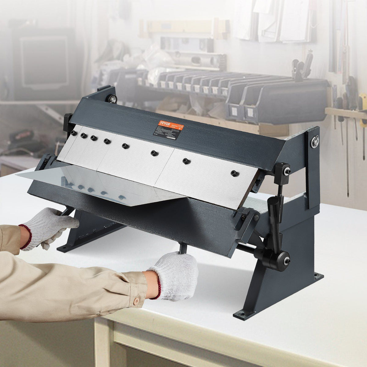 Box and Pan Brake, 610 +/- 10 mm, 0-130 Degrees Sheet Metal Bending Brake, Portable Metal Bender with 20 V952-WQZDQ24YC20GZ75I8V0