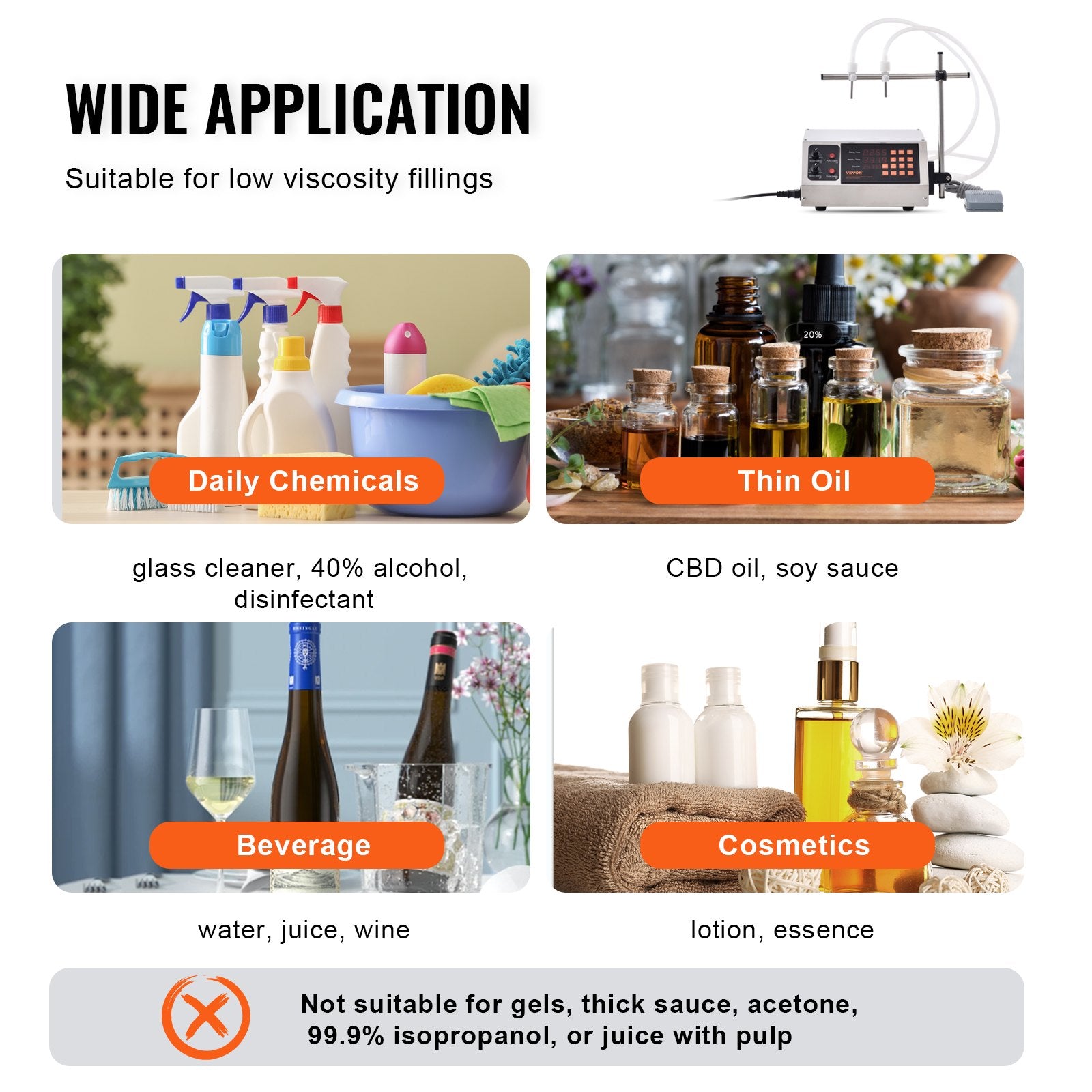Liquid Filling Machine, 10-4000ml Filling Capacity, Automatic Bottle Filler Machine Bottling Machine Digital V952-WSDBGYGZJ34LIT0A5V3