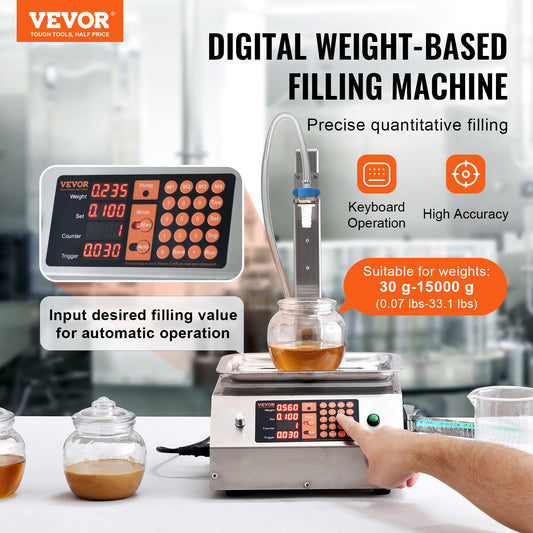 Liquid Filling Machine, 30-15000 g Weighing Capacity, Automatic Bottle Filler Machine Bottling Machine V952-WSDBGYGZJGMBTKOXGV3
