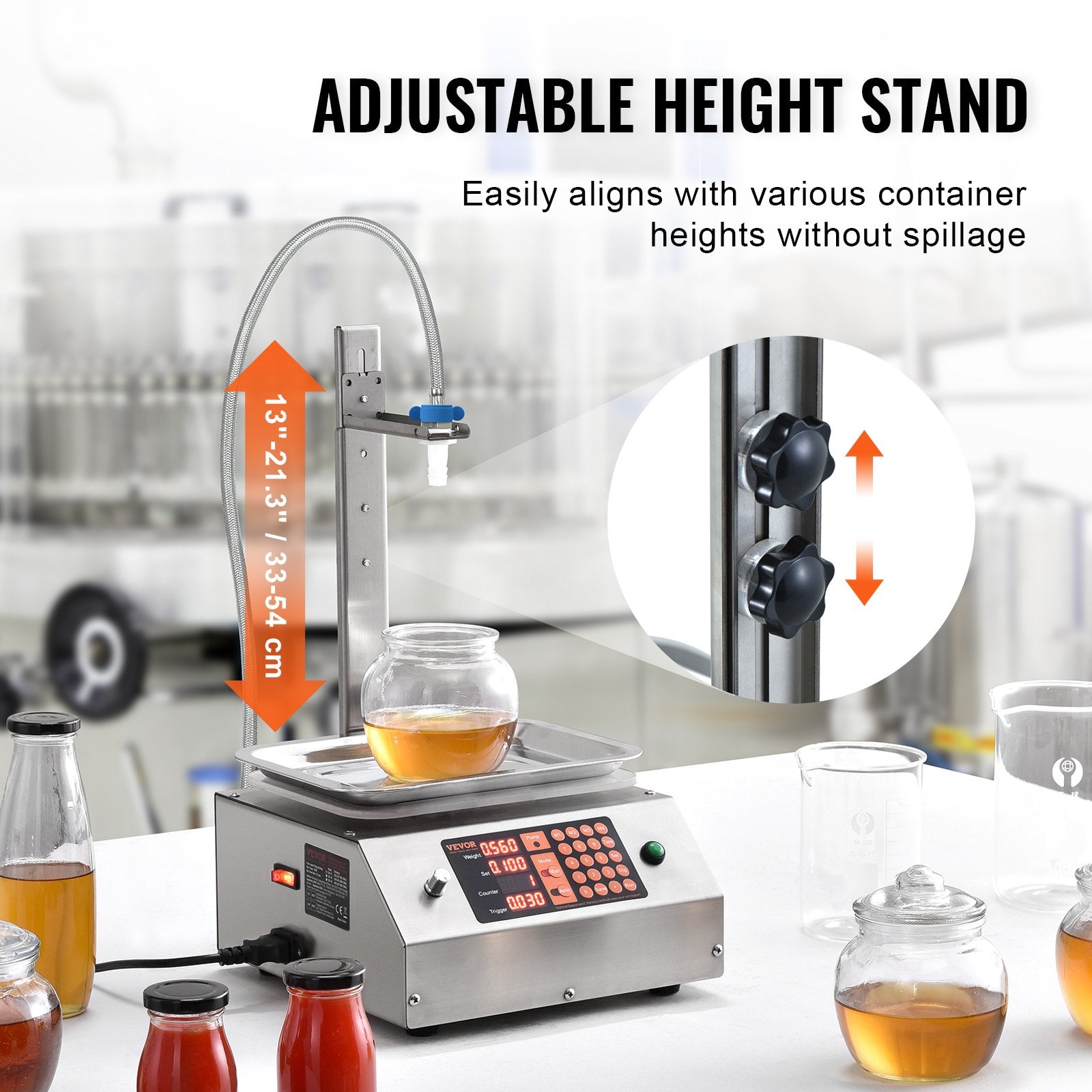 Liquid Filling Machine, 30-15000 g Weighing Capacity, Automatic Bottle Filler Machine Bottling Machine V952-WSDBGYGZJGMBTKOXGV3
