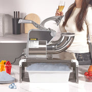 Commercial Ice Shaver Crusher, 661lbs Per Hour Electric Snow Cone Maker, 350W Shaved Ice Machine with Dual V952-WSDSLPBXG110VDAN2V3