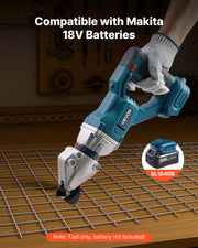 Metal Shear, Sheet Metal Cutter Cordless with 360-Degree Pivoting Head, Double Blades, 25000 RPM Speed, Cuts V952-WSJSJQJJSBDDOYCP9001V9