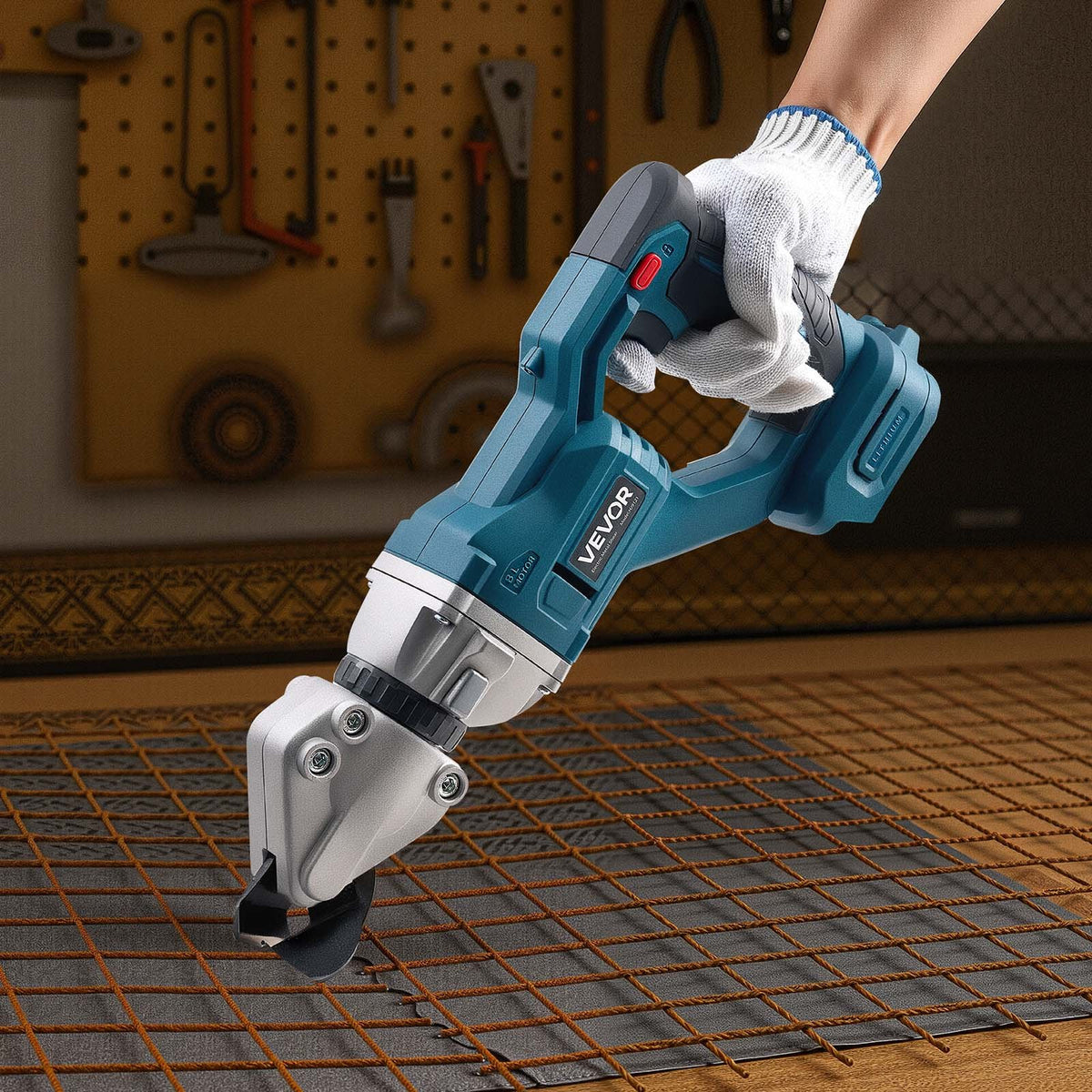 Metal Shear, Sheet Metal Cutter Cordless with 360-Degree Pivoting Head, Double Blades, 25000 RPM Speed, Cuts V952-WSJSJQJJSBDDOYCP9001V9