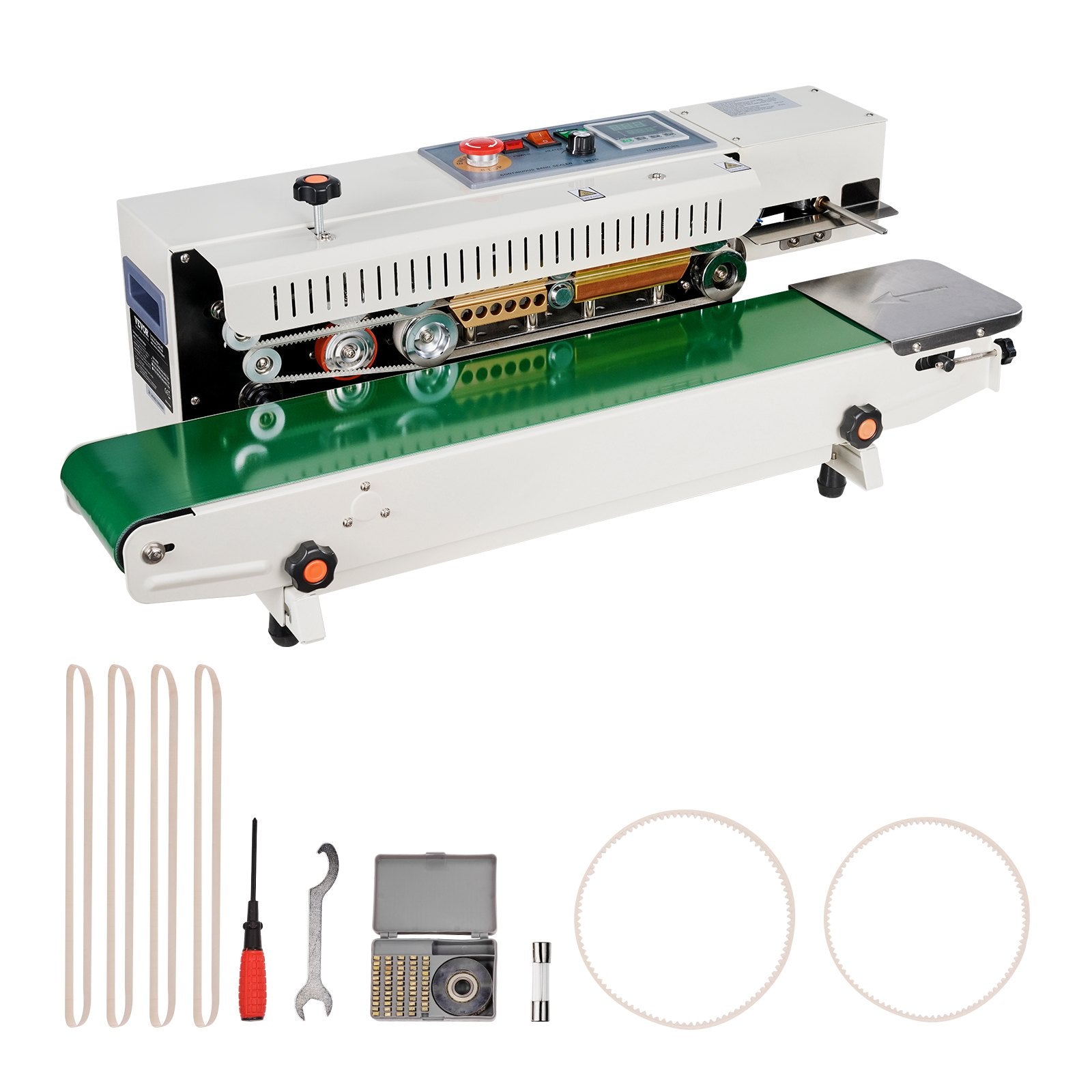 Continuous Bag Band Sealing Machine, 6-12 mm Seal Width, Horizontal Band Sealer Machine with Digital V952-WSLXFKJTBPQBCF313V3