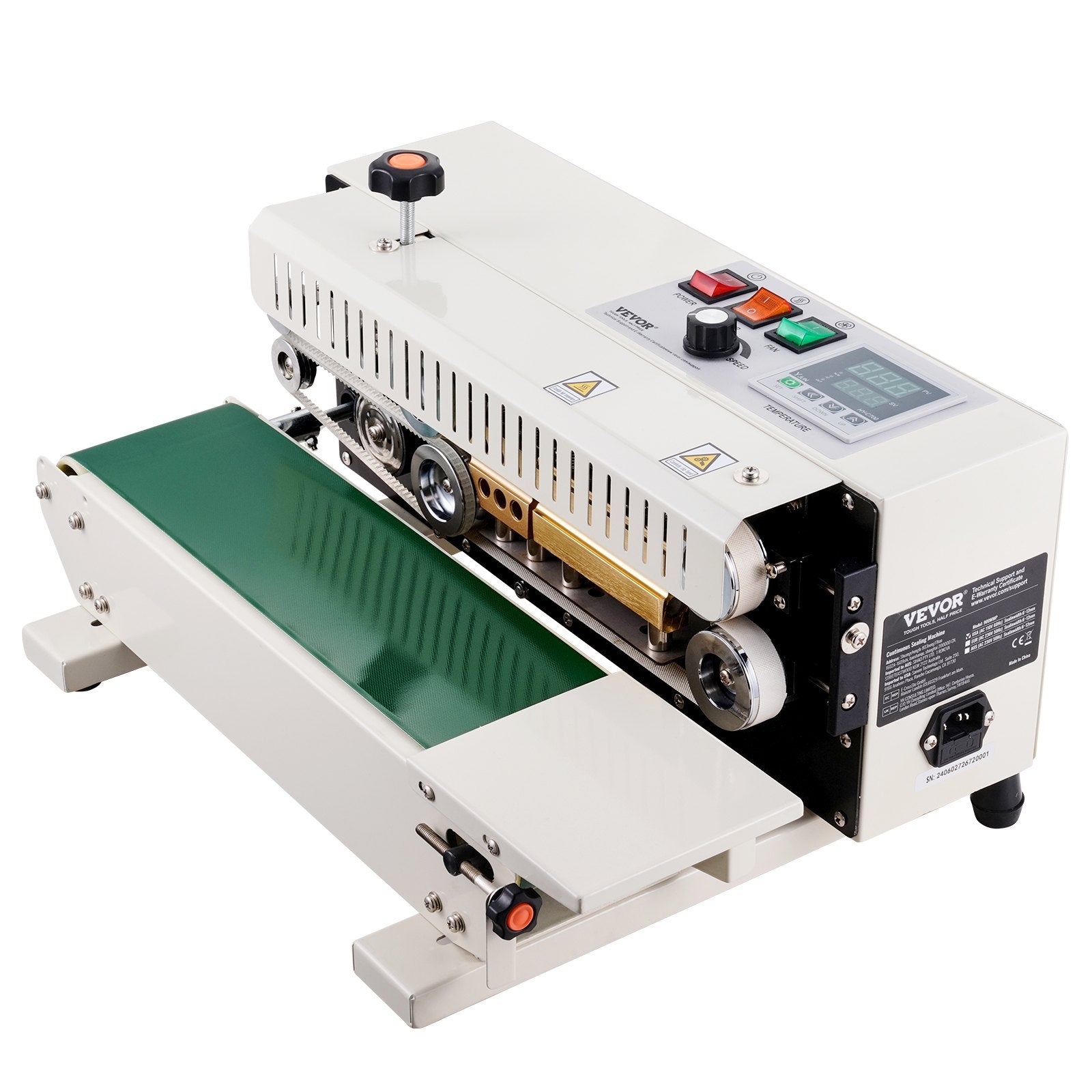 Continuous Bag Band Sealing Machine, 6-12 mm Seal Width, Horizontal Band Sealer Machine with Digital V952-WSLXFKJTBPQBL6VXIV3