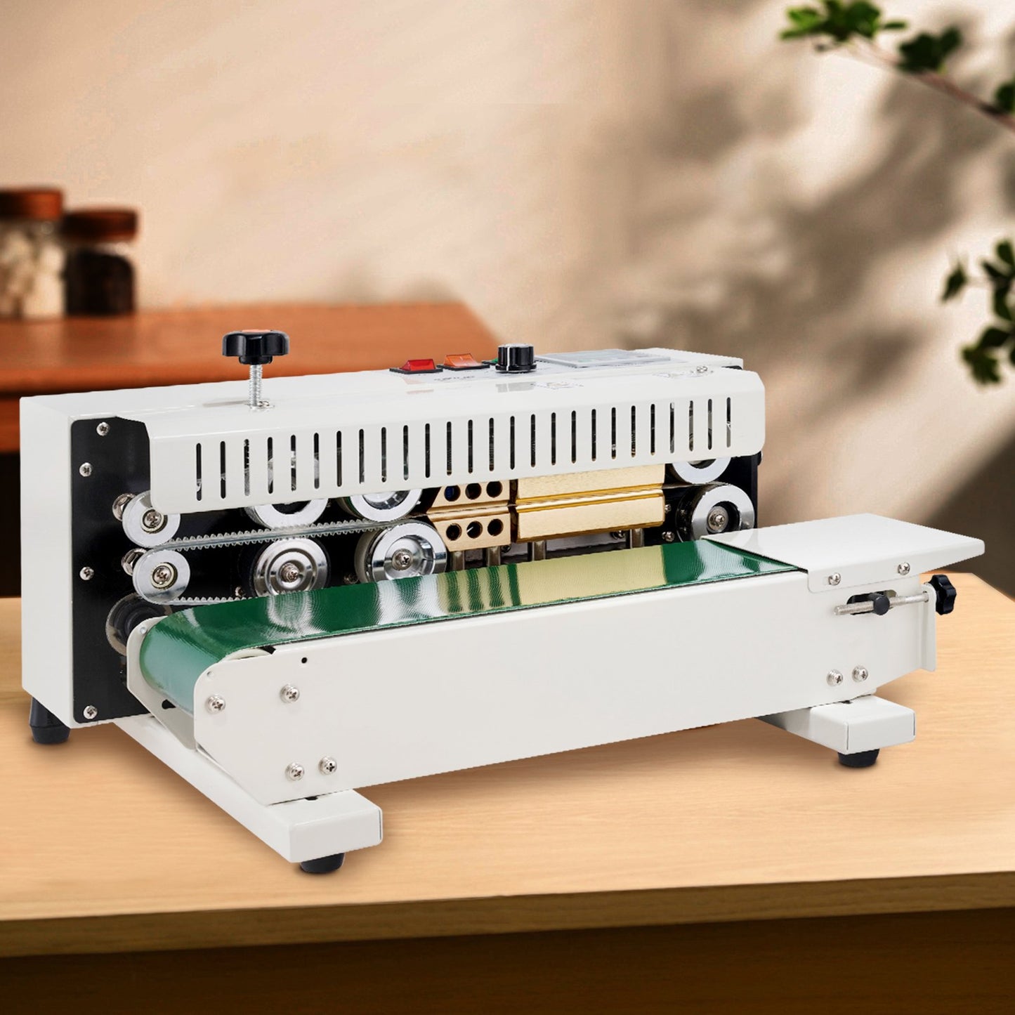 Continuous Bag Band Sealing Machine, 6-12 mm Seal Width, Horizontal Band Sealer Machine with Digital V952-WSLXFKJTBPQBL6VXIV3