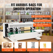 Continuous Bag Band Sealing Machine Horizontal Band Sealer Count Function V952-WSLXFKJTBPQDE7R69V3