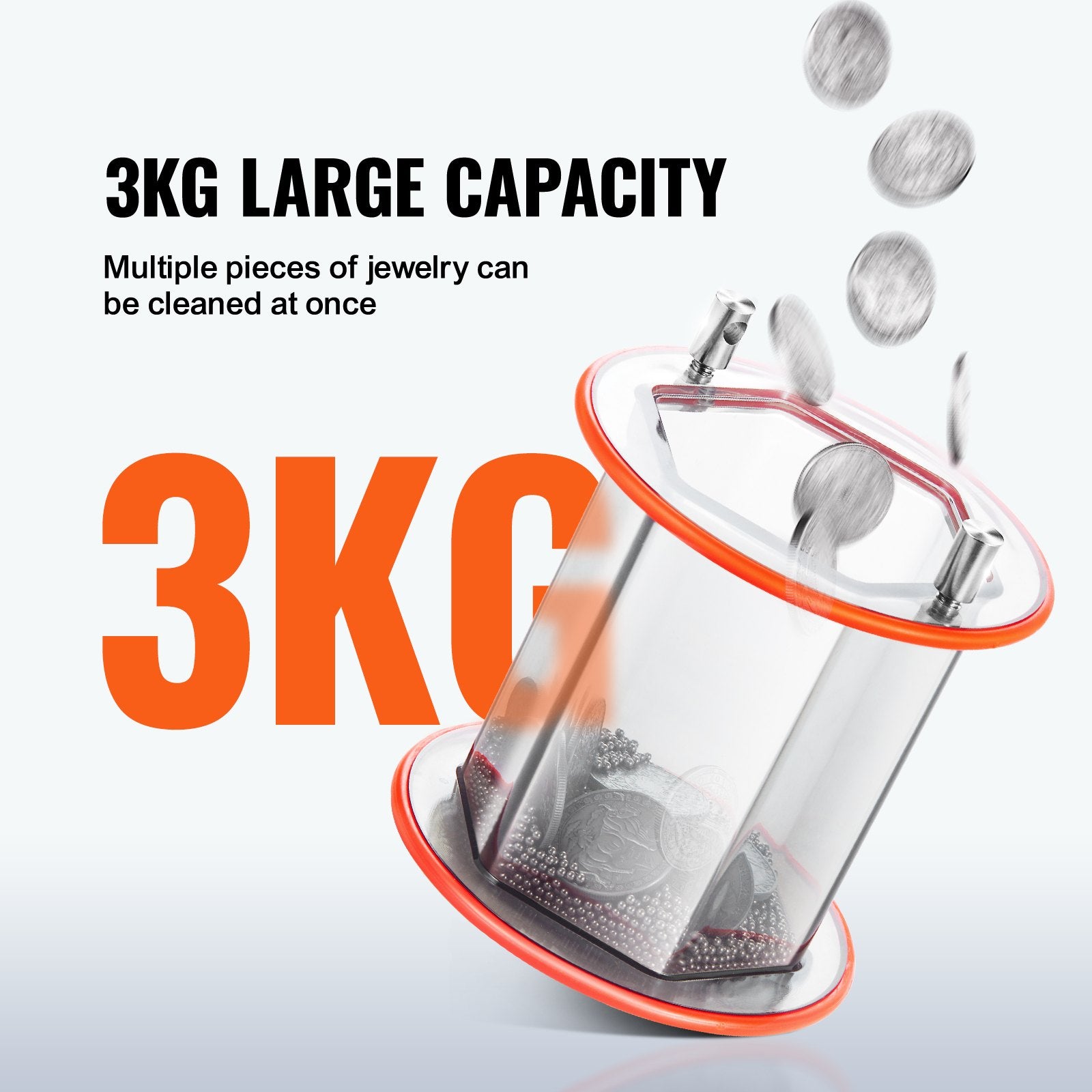 3kg Rotary Tumbler Surface Polisher Jewelry Polish Finish Machine Gem DIY V952-WSPGJCSSDK3KGRAXPV3