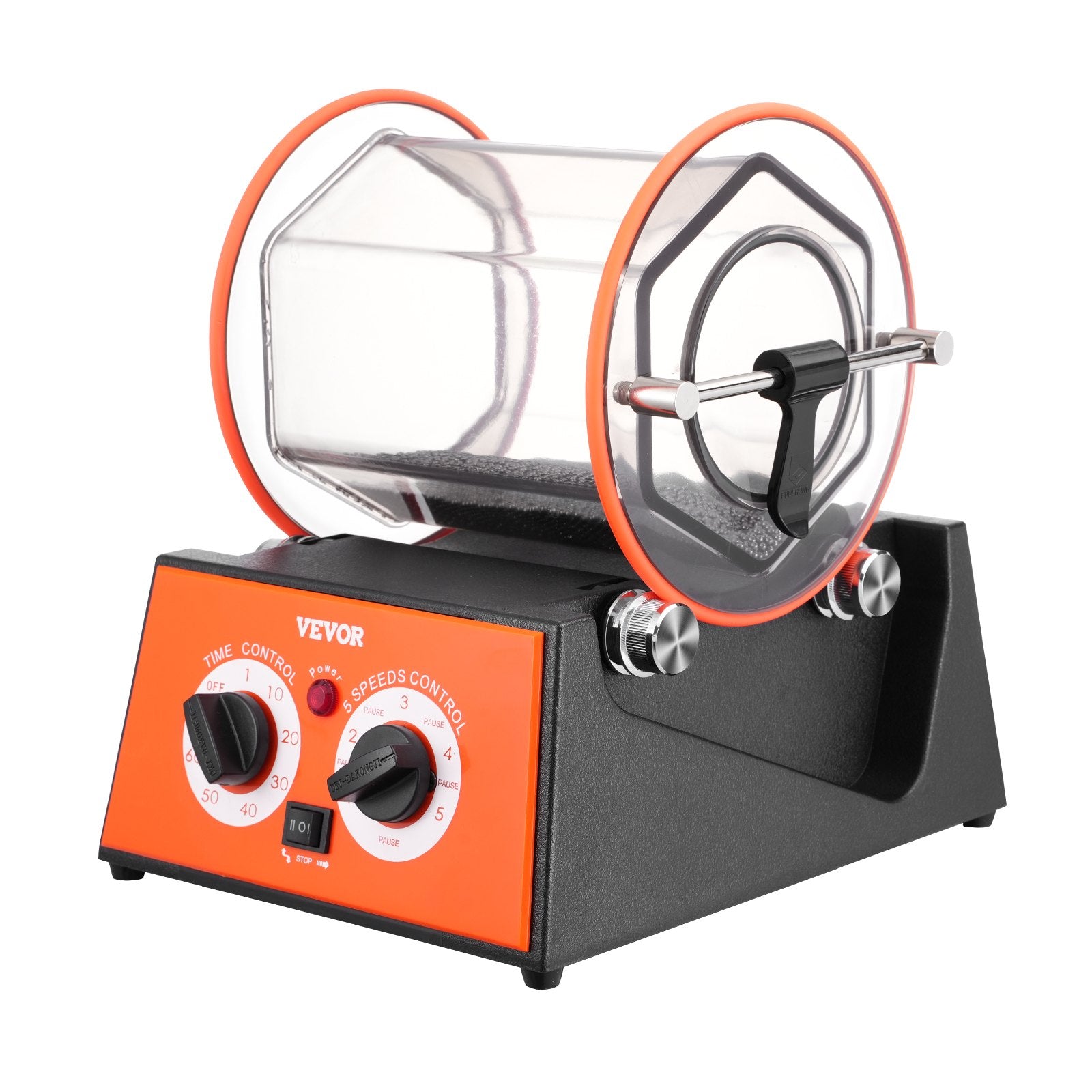 Jewelry Polisher Tumbler, 11lbs/5kg Capacity Mini Rotary Tumbler Machine with 0-60 Minutes Timer, 5 Speeds V952-WSPGJCSSDK5KG4QEZV3