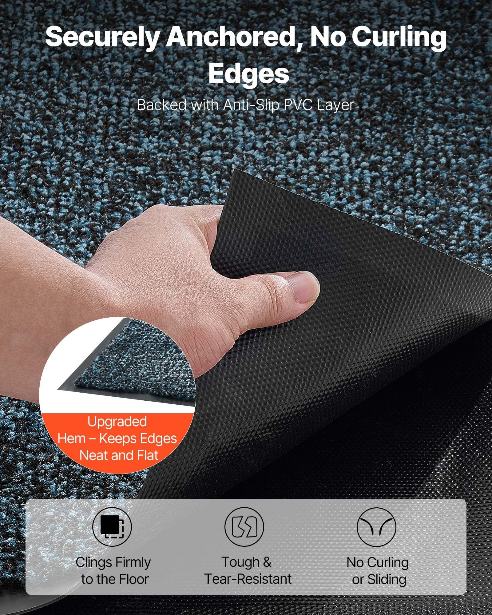Front Door Mat, 1829 x 1219 mm Commercial Floor Mat for Indoor and Outdoor, Industrial Entrance Carpet with V952-WWLDT64FTLHS8N444001V0