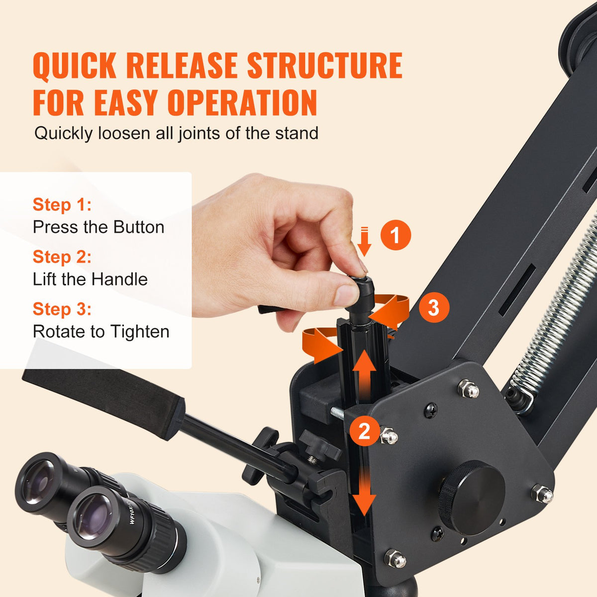 Multi-Directional Microscope with Spring Bracket, 7X-45X Magnification Jewelry Microscope, Micro Jewelry V952-WXQJTZHXD000Y8NAOV9