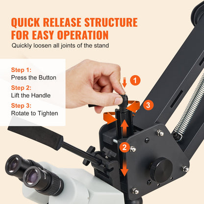 Multi-Directional Microscope with Spring Bracket, 7X-45X Magnification Jewelry Microscope, Micro Jewelry V952-WXQJTZHXD000Y8NAOV9
