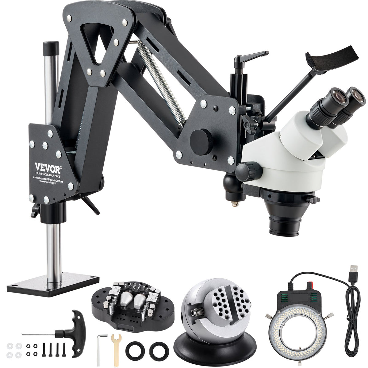 Multi-Directional Microscope with Spring Bracket, 7X-45X Magnification Jewelry Microscope, Micro Jewelry V952-WXQJTZHXDWNX0FPKWV9
