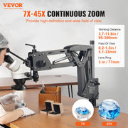 Multi-Directional Microscope with Spring Bracket, 7X-45X Magnification Jewelry Microscope, Micro Jewelry V952-WXQJTZHXDWNX0FPKWV9