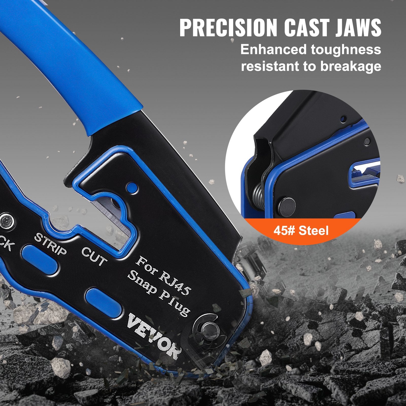 RJ45 Crimp Tool Kit, Cat5e/Cat6/Cat6a Ethernet Crimper Crimp Pliers for 8-Pin Modular Plugs with 20pcs V952-WXYJQWLSJDZ28GPF7V0