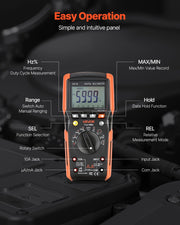 Digital Multimeter, 6000-Count TRMS DC/AC Voltmeter Current Tester, Auto-Ranging Multimeter for Current V952-WYB1000VACDCRIU9H001V9