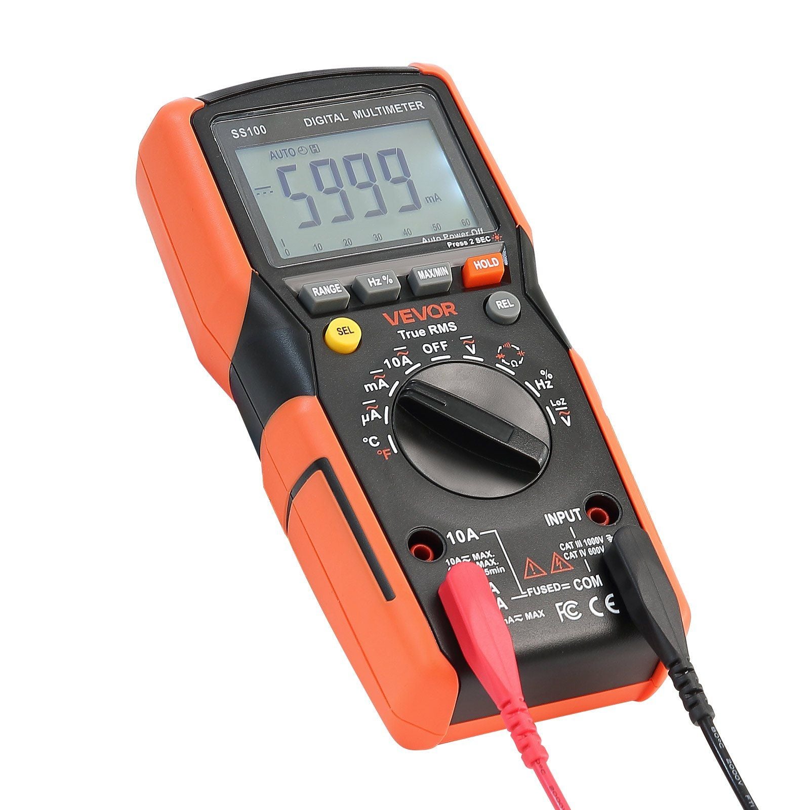 Digital Multimeter, 6000-Count TRMS DC/AC Voltmeter Current Tester, Auto-Ranging Multimeter for Current V952-WYB1000VACDCRIU9H001V9