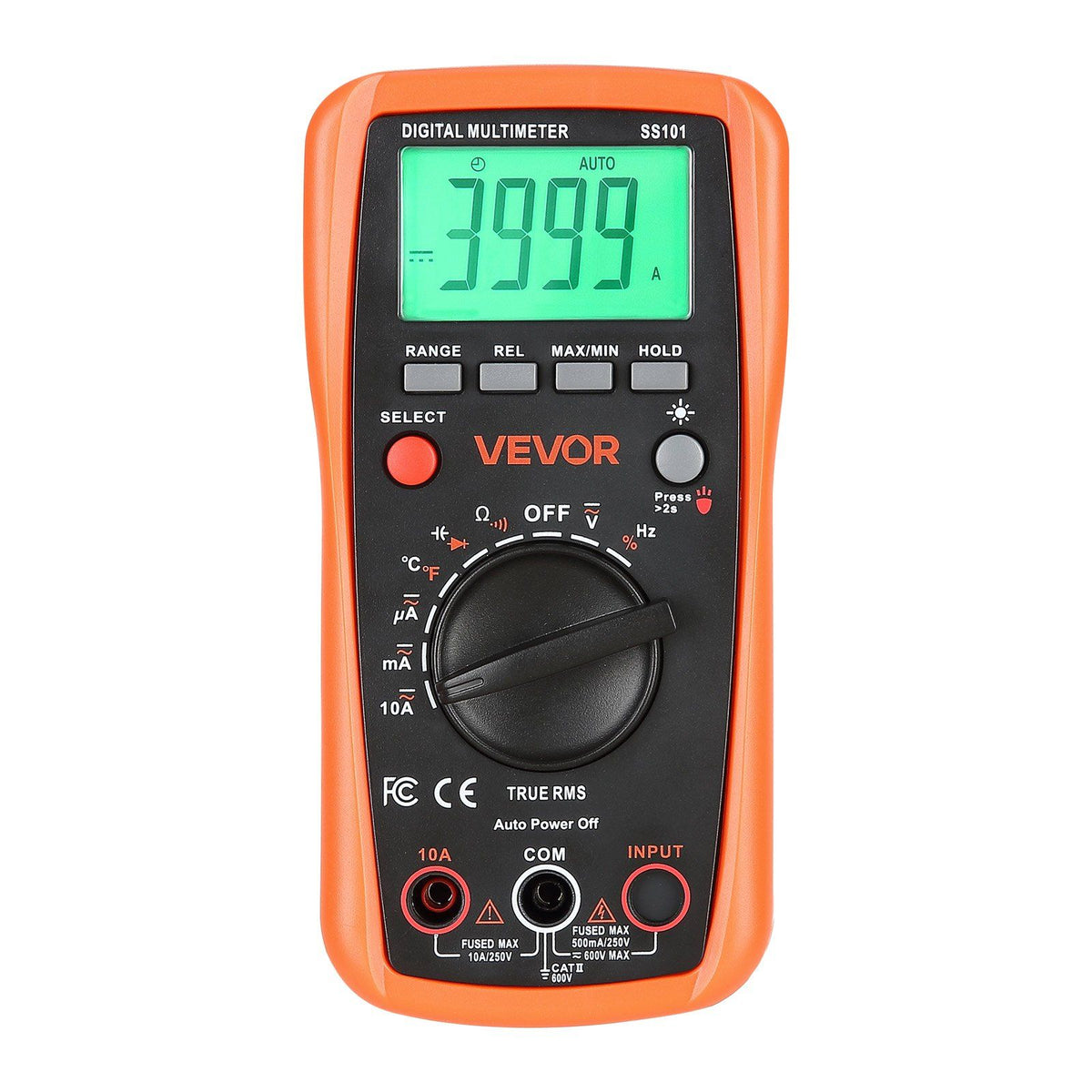 Digital Multimeter, 4000-Count TRMS DC/AC Voltmeter Current Tester, Auto-Ranging Multimeter for Current V952-WYB600VACDC1Y6XE0001V9