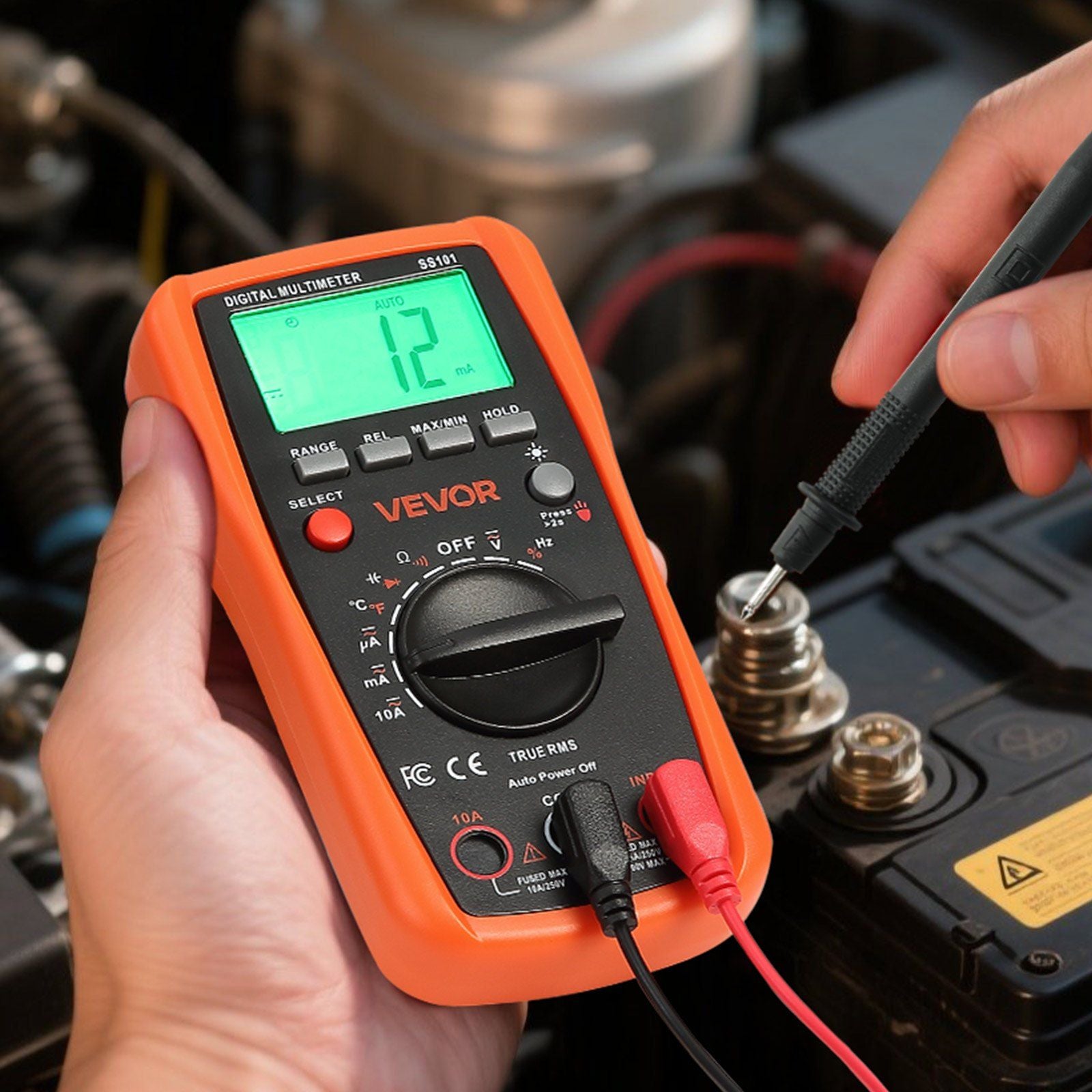Digital Multimeter, 4000-Count TRMS DC/AC Voltmeter Current Tester, Auto-Ranging Multimeter for Current V952-WYB600VACDC1Y6XE0001V9