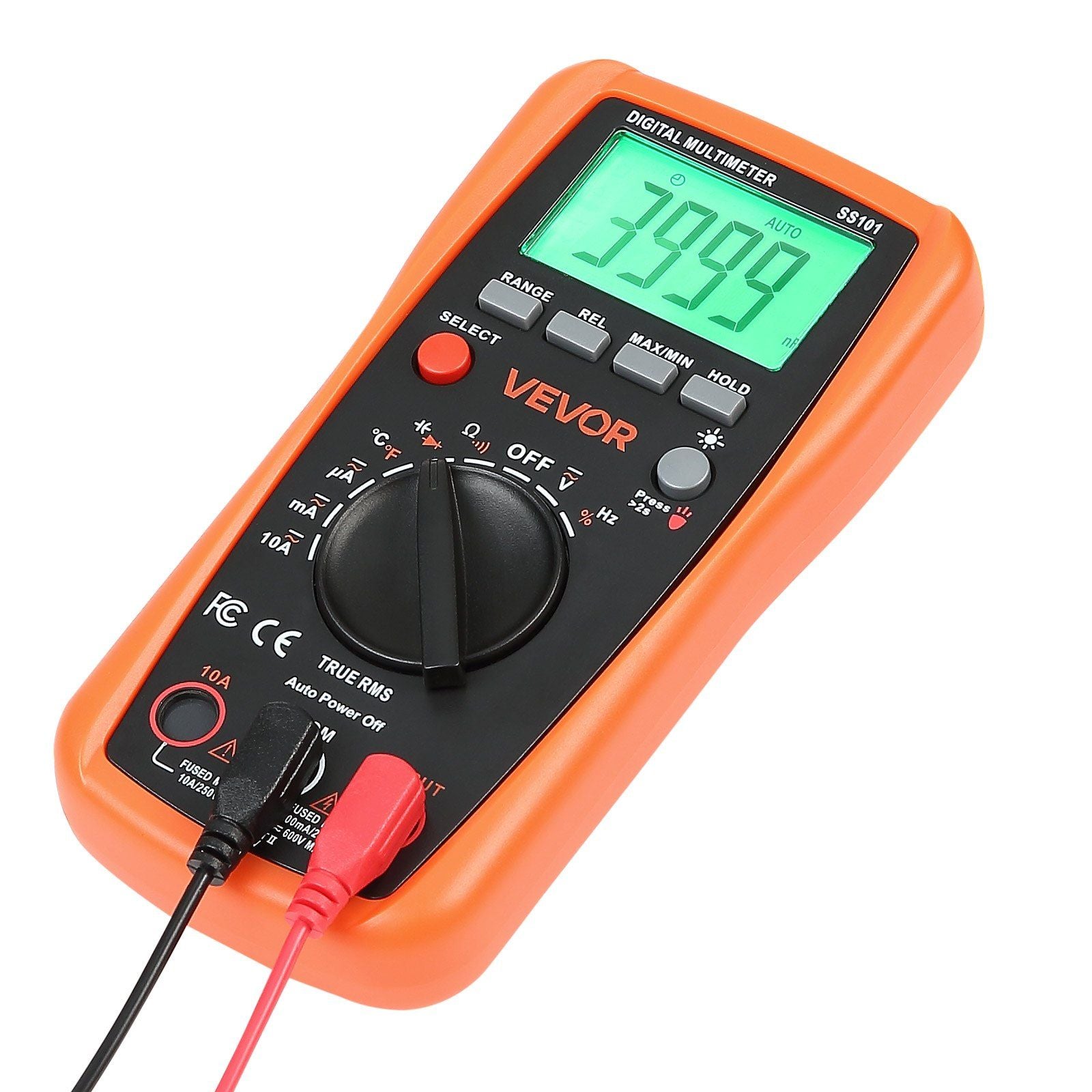 Digital Multimeter, 4000-Count TRMS DC/AC Voltmeter Current Tester, Auto-Ranging Multimeter for Current V952-WYB600VACDC1Y6XE0001V9