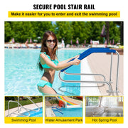 Swimming Pool Handrail Ladder Handrail Stainless Steel Rail w/ Base Plate V952-WYCYCBX449X344MSTV0