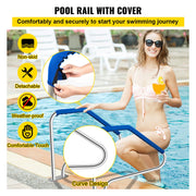 Swimming Pool Handrail Ladder Handrail Stainless Steel Rail w/ Base Plate V952-WYCYCBX449X344MSTV0