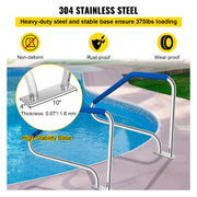 Swimming Pool Handrail Ladder Handrail Stainless Steel Rail w/ Base Plate V952-WYCYCBX449X344MSTV0