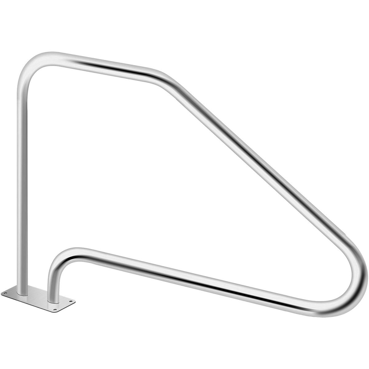 Swimming Pool Handrail Ladder Handrail Stainless Steel Rail w/ Base Plate V952-WYCYCBX449X344MSTV0