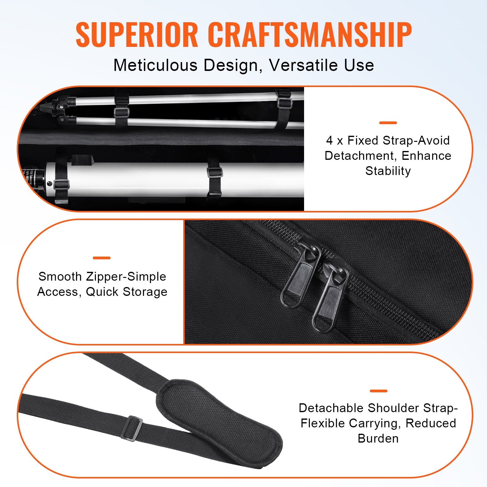 Telescope Case 1035 mm Multipurpose Shock-Absorbent Telescope Storage Bag V952-WYJBDHLFGS00PLLA0V0